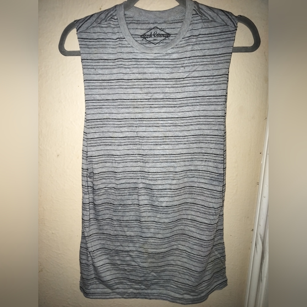 NWOT S Red Camel Striped Tank Top